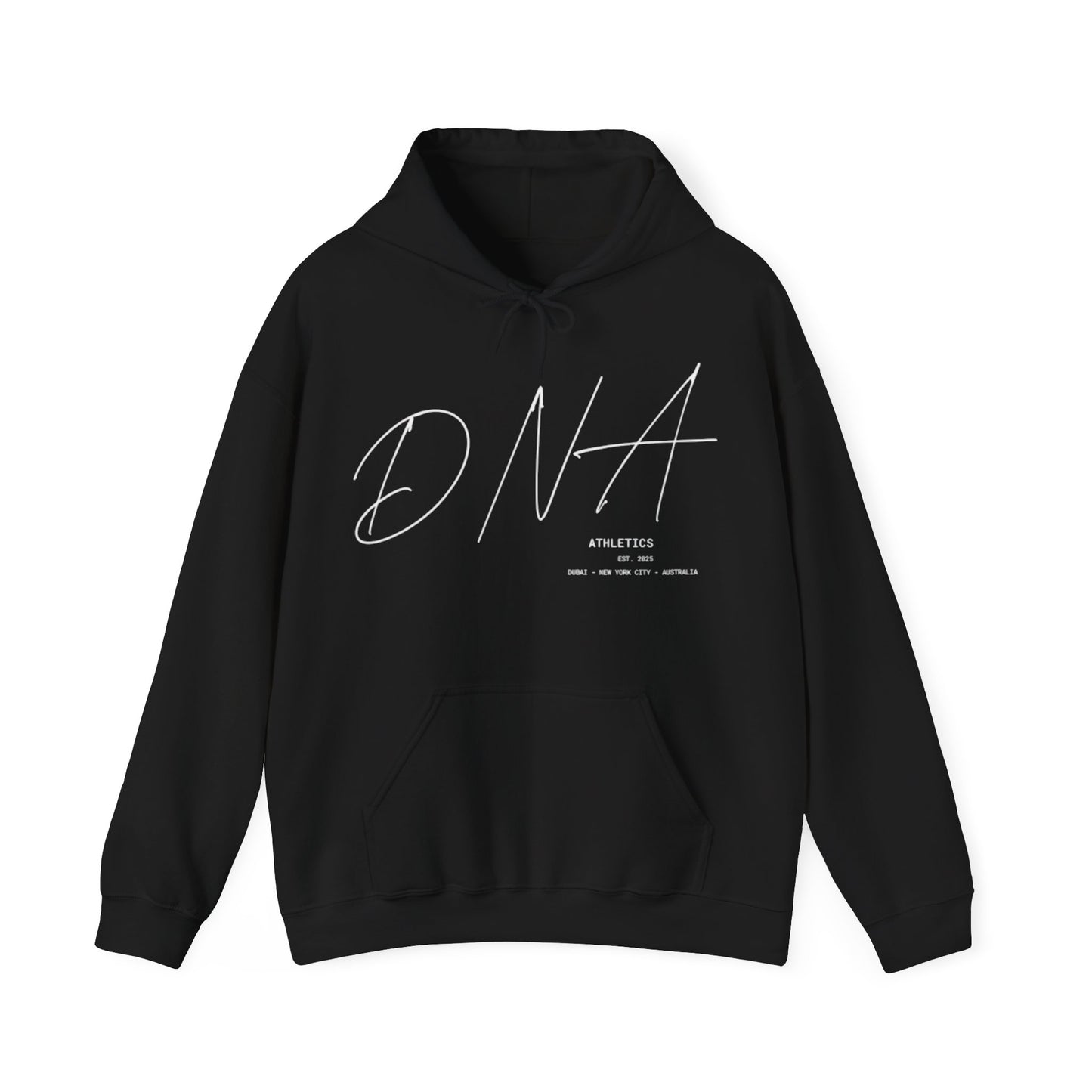 DNA Script Hoodie — Minimal Athletic Streetwear Pullover